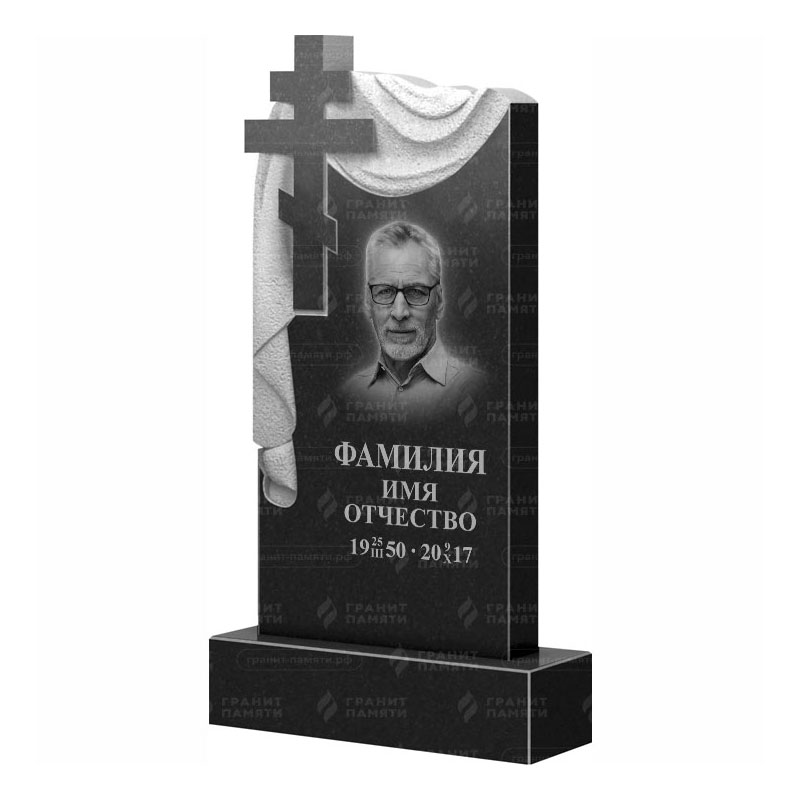 Памятники из гранита с крестом в Кургане | Гранитный памятник ФГ-085