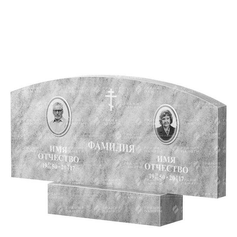 Памятники из мрамора в Кургане | Двойной мраморный памятник ФМ-256