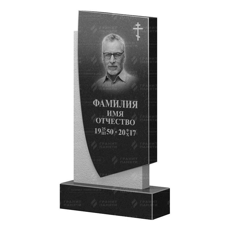 Памятники из гранита вертикальные в Кургане | Гранитный памятник ФГ-075