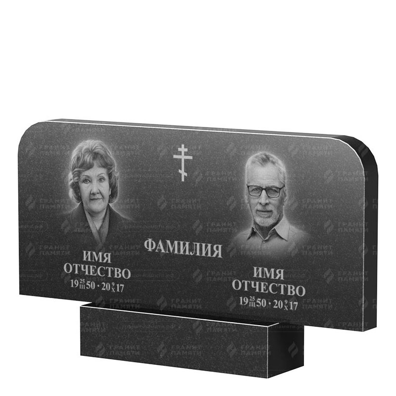 Памятники из гранита двойные в Кургане | Двойной гранитный памятник ФГ-254