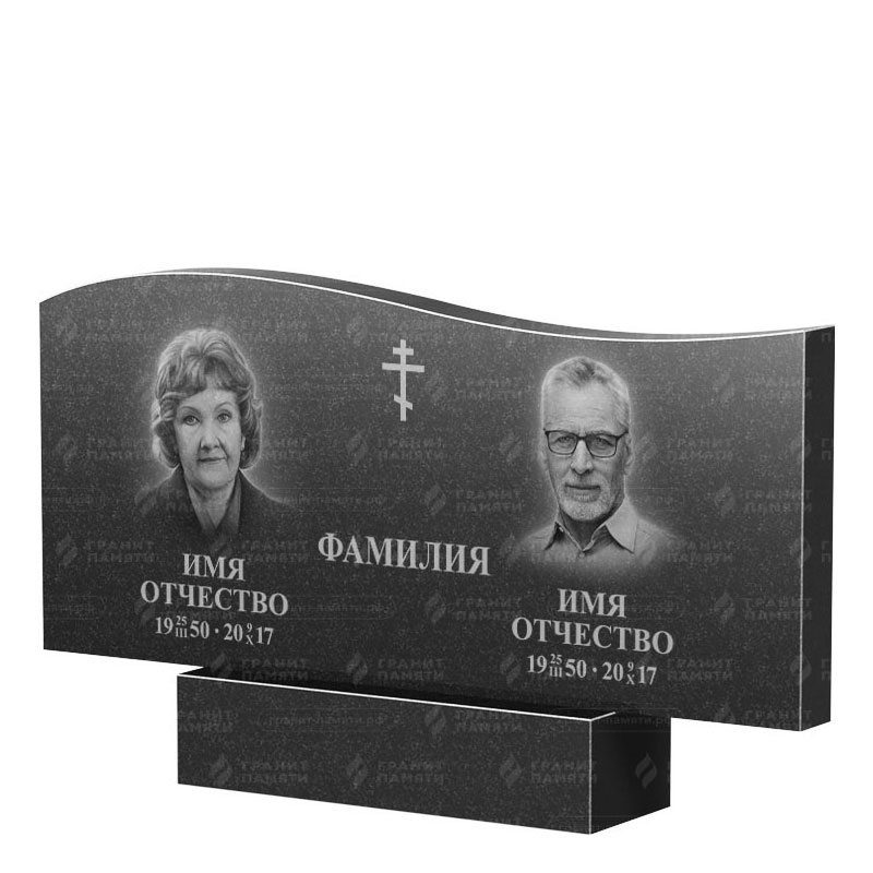 Памятники из гранита двойные в Кургане | Двойной гранитный памятник ФГ-255