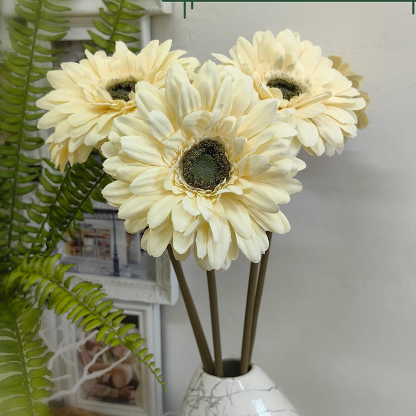 Искусственные цветы в Кургане | Цветок искусственный «Гербера», молочно-персиковая, одиночный