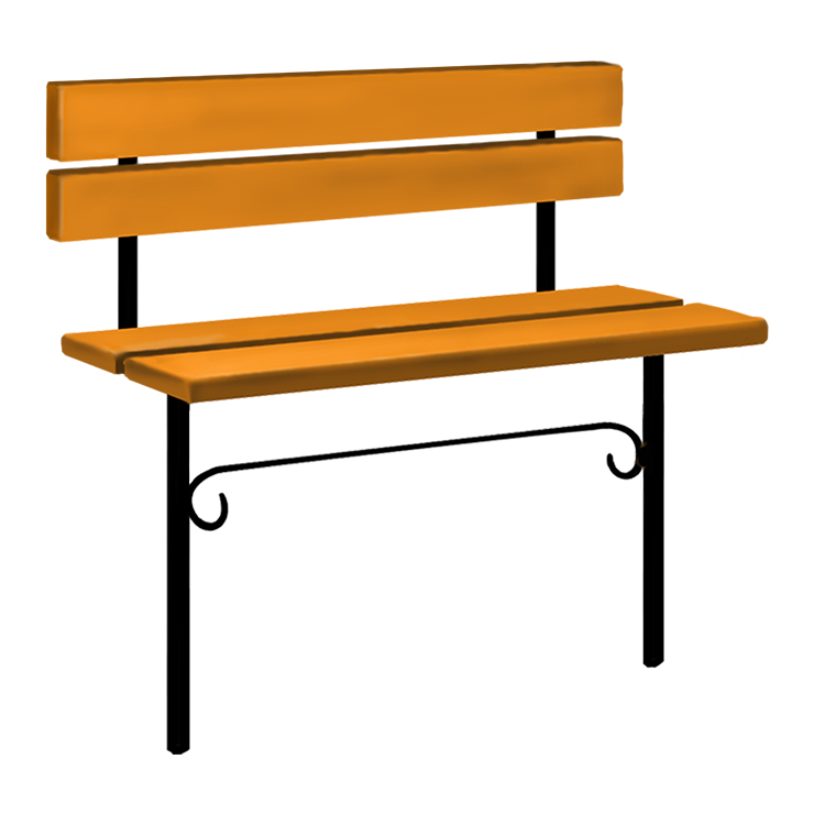 Металлические оградки, столы, скамейки в Кургане | Скамейка №4 со спинкой