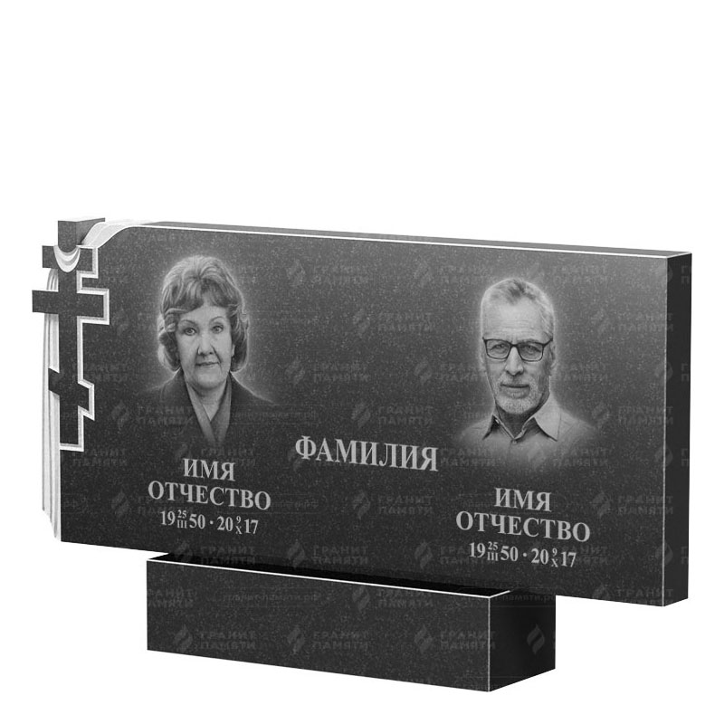 Памятники из гранита двойные в Кургане | Двойной гранитный памятник ФГ-139