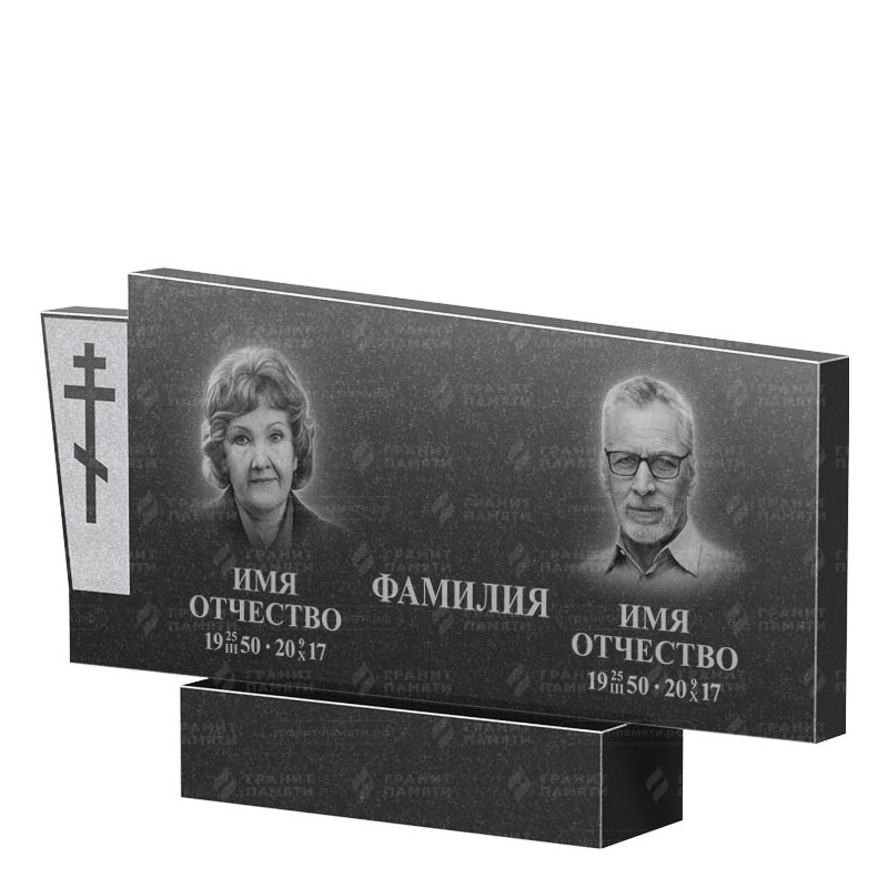 Памятники из гранита двойные в Кургане | Двойной гранитный памятник ФГ-137