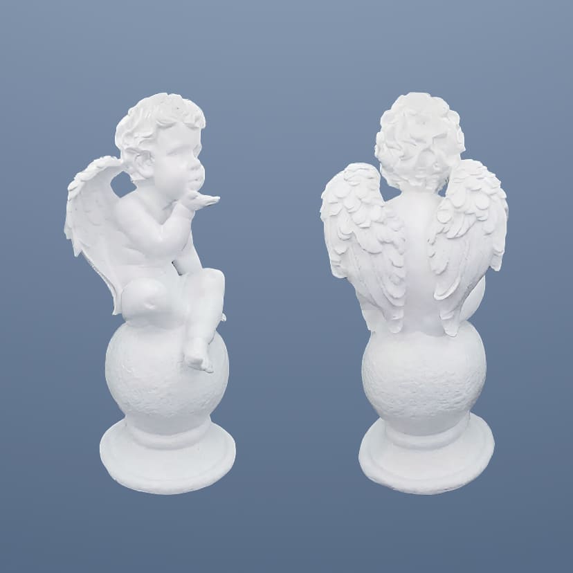 Скульптуры из искусственного мрамора в Кургане | Скульптура ангел на шаре №2