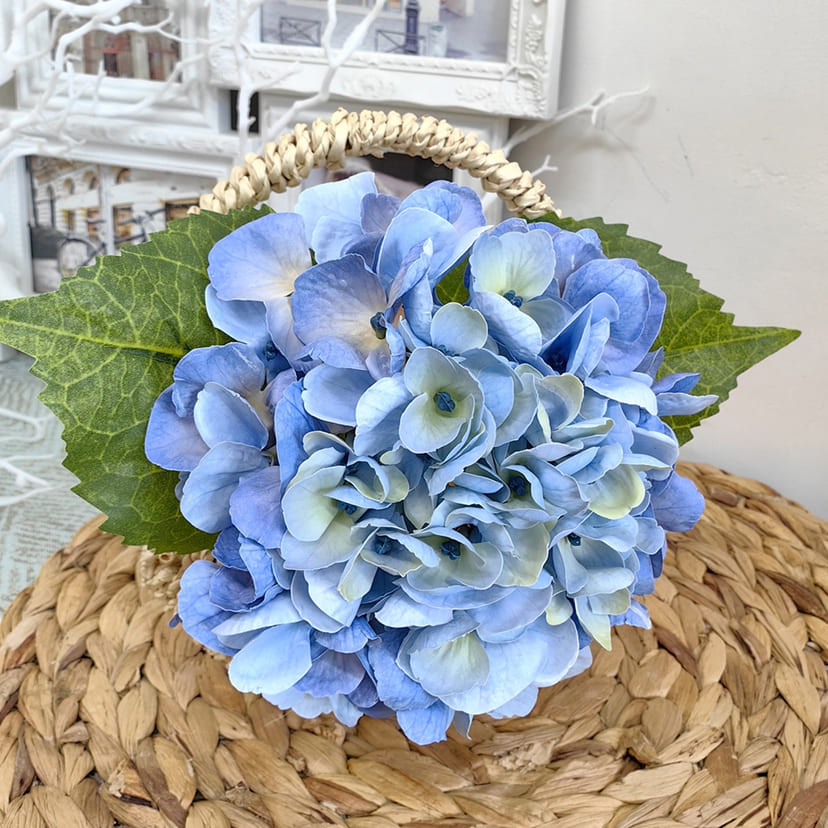 Искусственные цветы в Кургане | Цветок искусственный «Гортензия», голубая, одиночный
