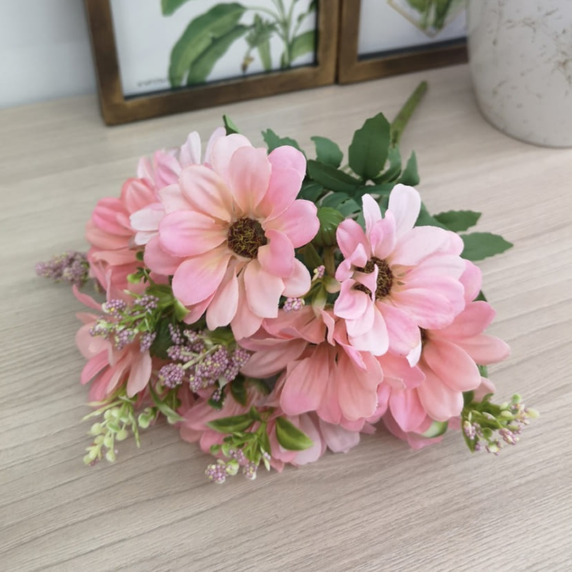 Искусственные цветы в Кургане | Цветы искусственные «Ромашки с бутонами», розовые, букет