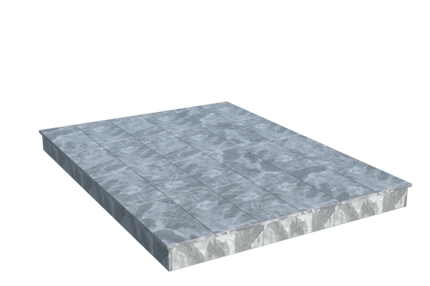 Площадки на могилу в Кургане | Площадка с вертикальной (15 см) мраморной облицовкой