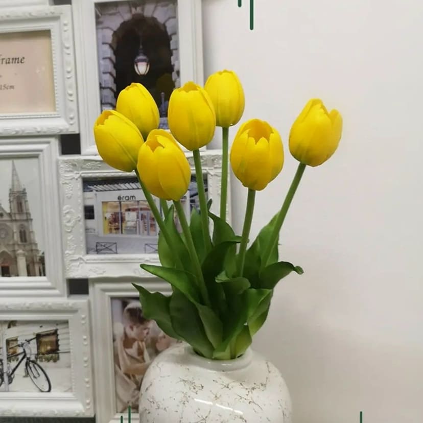 Искусственные цветы в Кургане | Цветы искусственные «Тюльпаны», желтые, букет