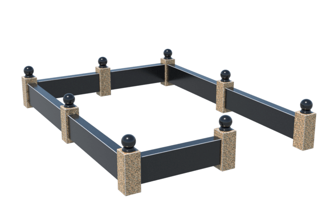 Цоколи на могилу в Кургане | Цоколь на могилу №0036