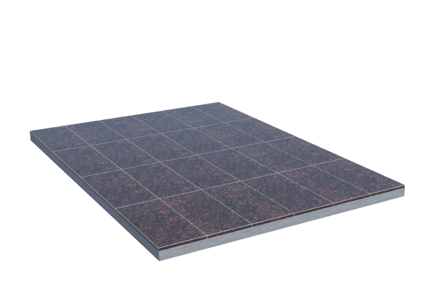 Площадки на могилу в Кургане | Площадка с облицовкой Дымовским гранитом