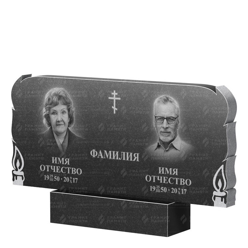 Памятники из гранита двойные в Кургане | Двойной гранитный памятник ФГ-133