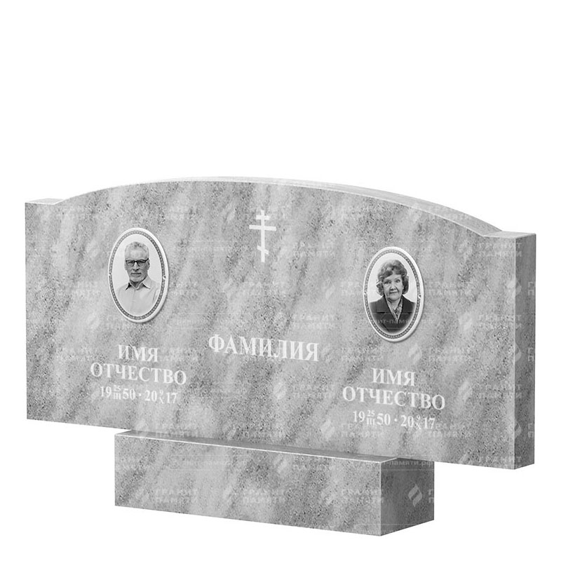 Памятники из мрамора в Кургане | Двойной мраморный памятник ФМ-257