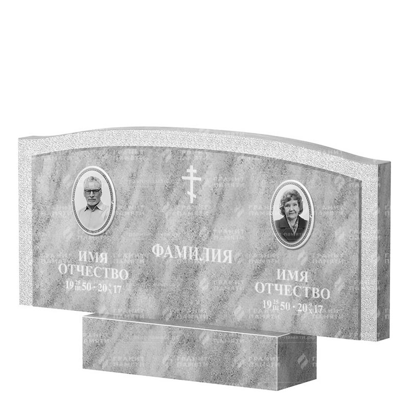 Памятники из мрамора в Кургане | Двойной мраморный памятник ФМ-131