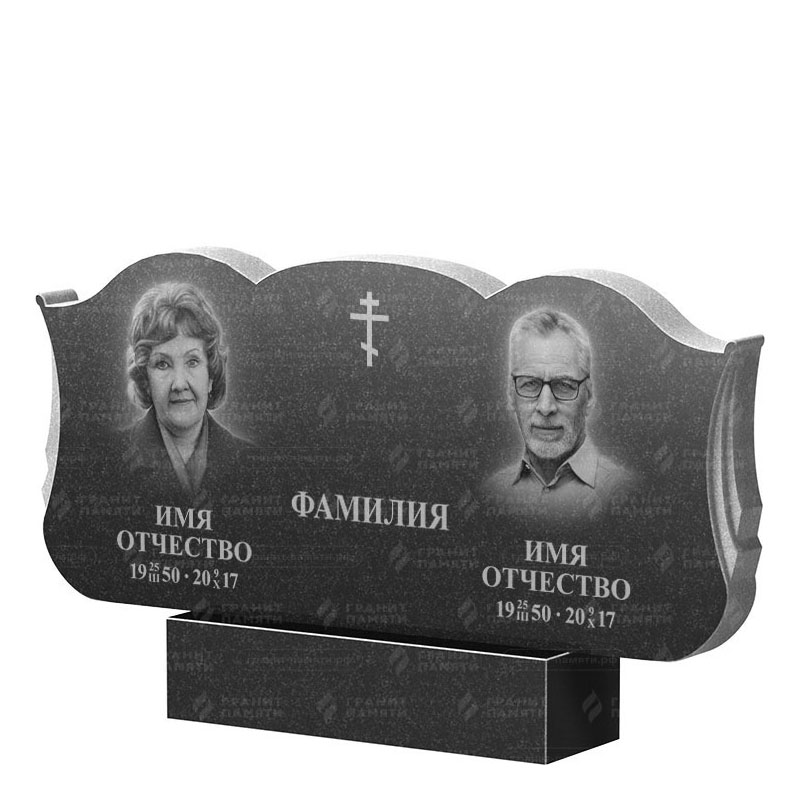 Гранитные памятники в Кургане | Двойной гранитный памятник ФГ-261