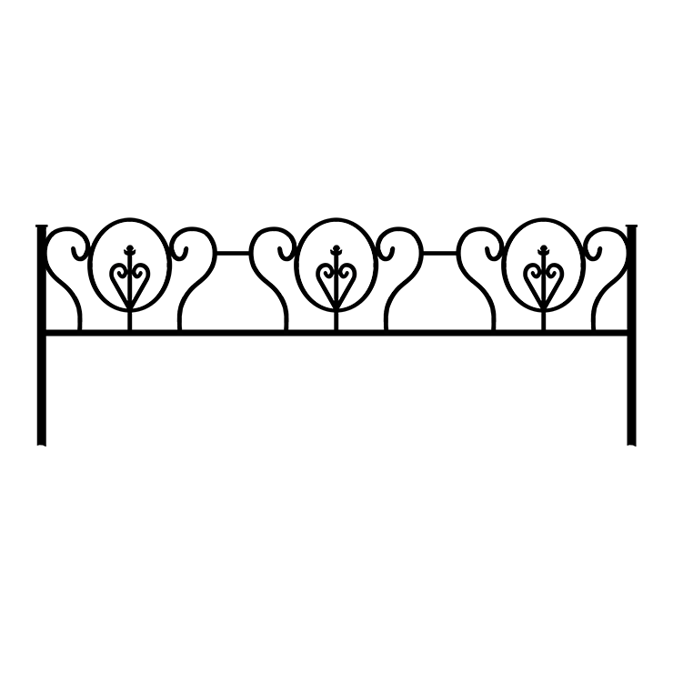 Металлические оградки, столы, скамейки в Кургане | Оградка №3