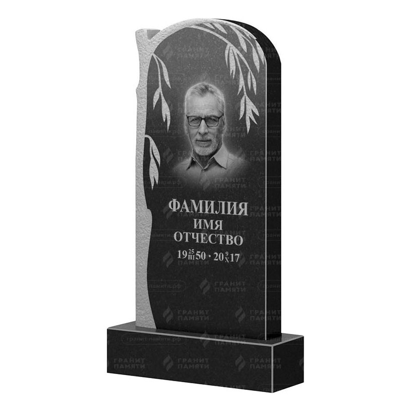 Памятники из гранита с деревом в Кургане | Гранитный памятник ФГ-090