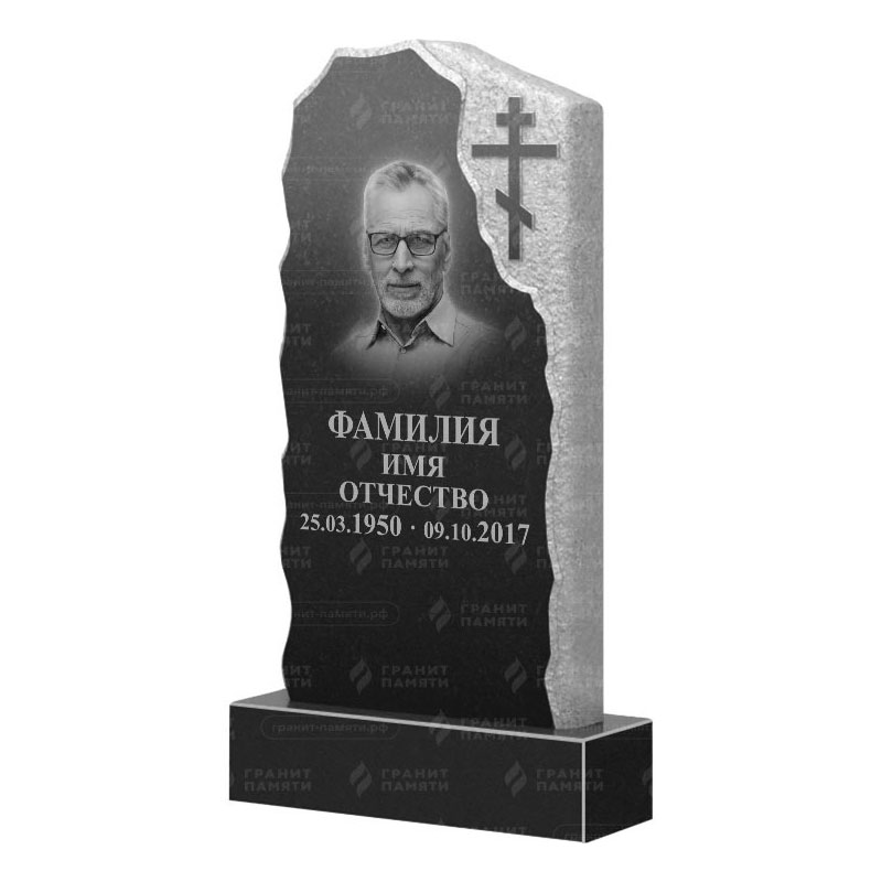 Памятники из гранита с обколом, скалы в Кургане | Гранитный памятник ФГ-231