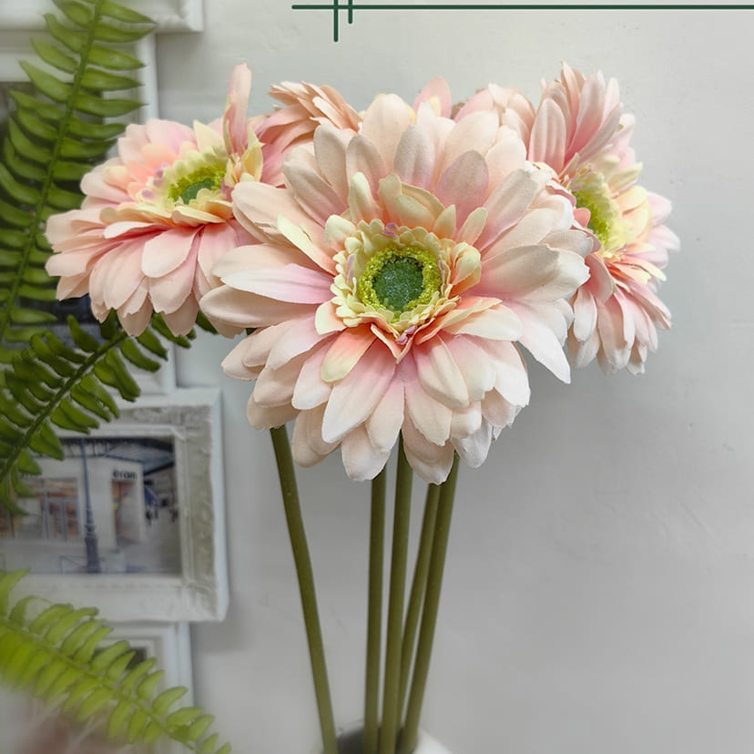 Искусственные цветы в Кургане | Цветок искусственный «Гербера», молочно-розовая, одиночный