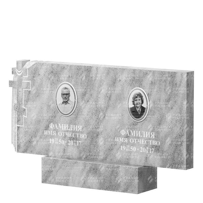 Памятники из мрамора в Кургане | Двойной мраморный памятник ФМ-139