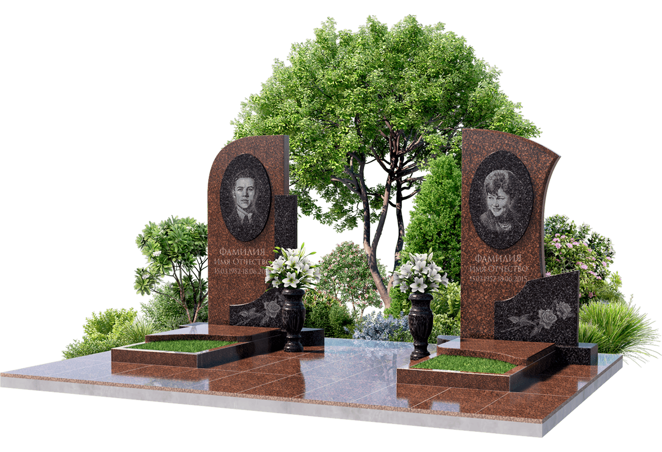 Уход и озеленение мест захоронений в Кургане