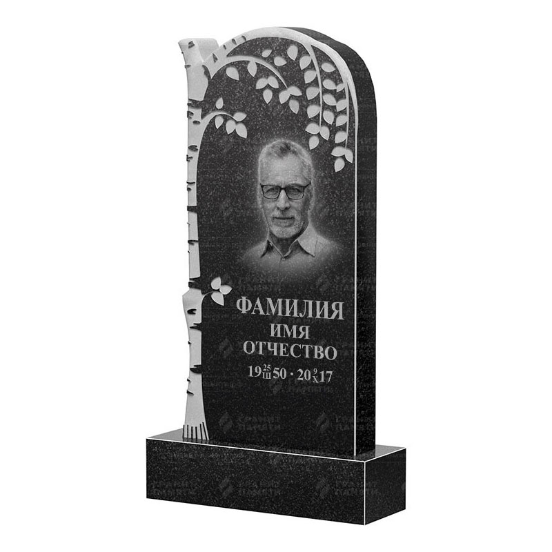 Памятники из гранита с деревом в Кургане | Гранитный памятник ФГ-091