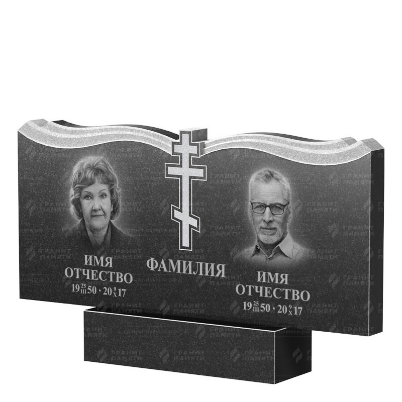 Гранитные памятники в Кургане | Двойной гранитный памятник ФГ-262