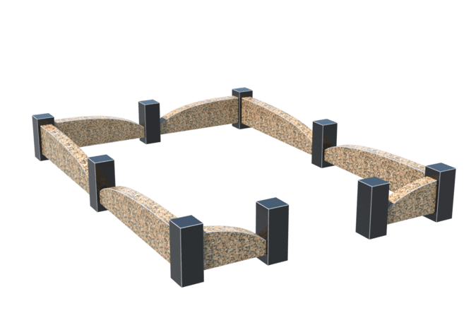 Цоколи на могилу в Кургане | Цоколь на могилу №0046