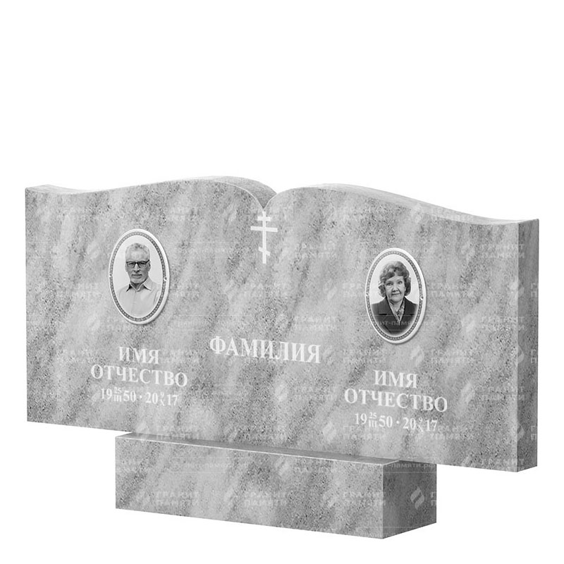 Памятники из мрамора в Кургане | Двойной мраморный памятник ФМ-259