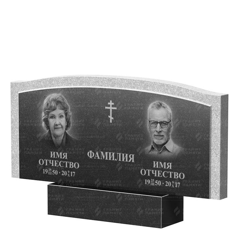 Памятники из гранита двойные в Кургане | Двойной гранитный памятник ФГ-131