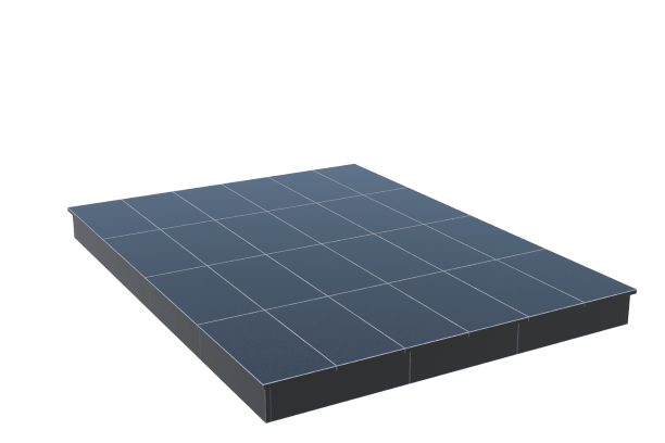 Площадки на могилу в Кургане | Площадка с вертикальной (15 см) облицовкой гранитом Габбро