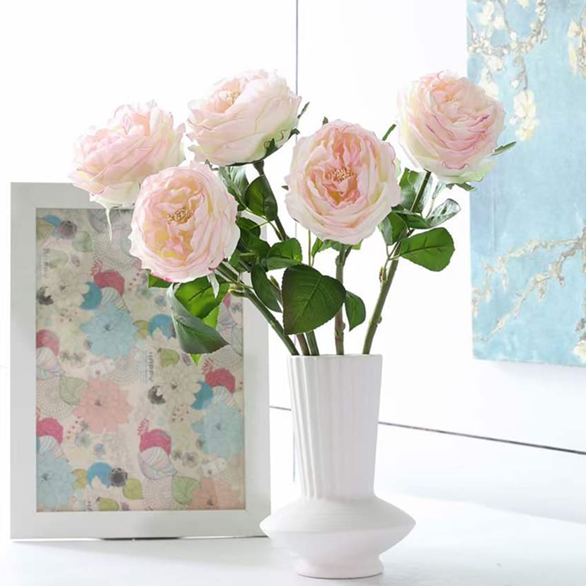 Искусственные цветы в Кургане | Цветок искусственный «Роза пионовидная», молочно-розовая, одиночный