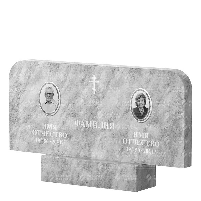 Памятники из мрамора в Кургане | Двойной мраморный памятник ФМ-254