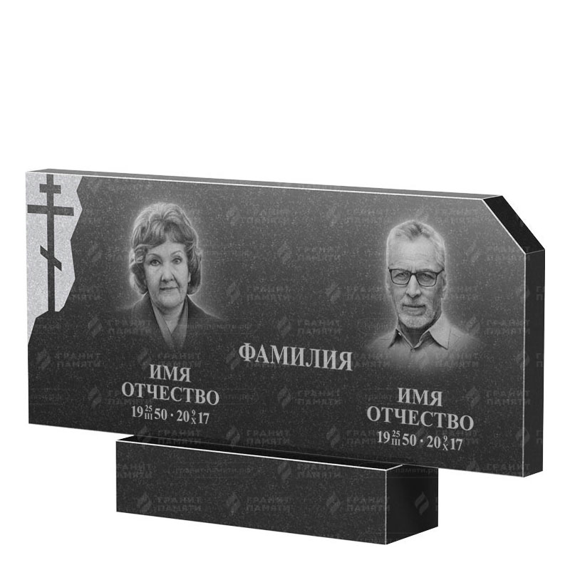 Памятники из гранита двойные в Кургане | Двойной гранитный памятник ФГ-134