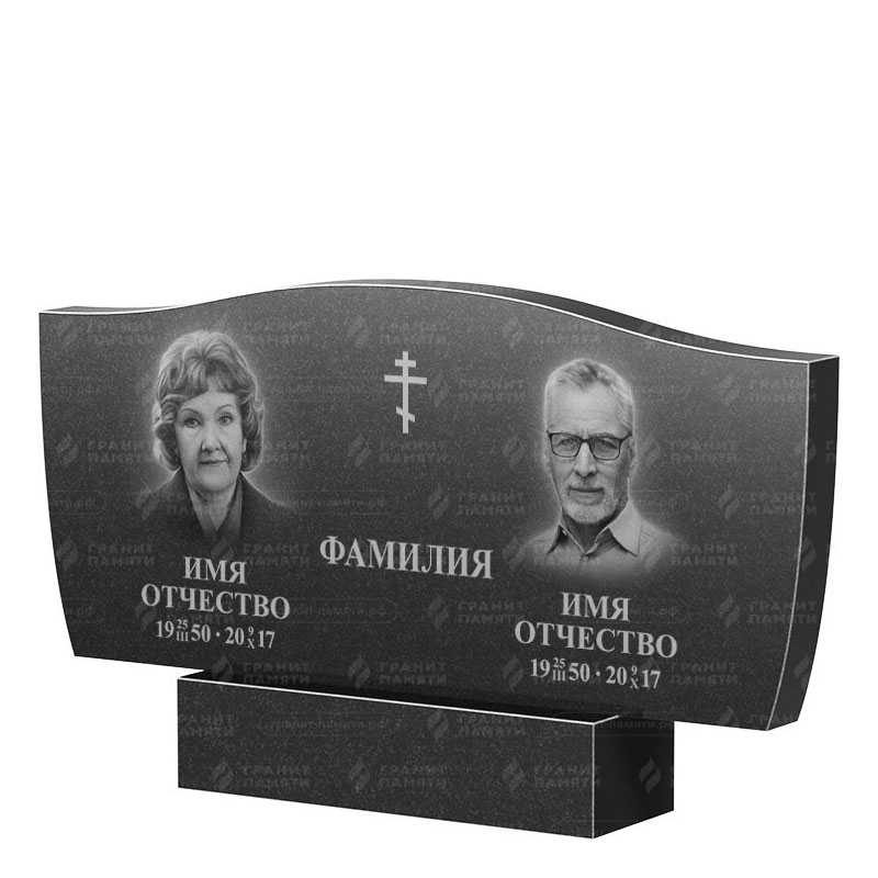 Памятники из гранита двойные в Кургане | Двойной гранитный памятник ФГ-258